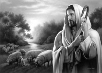 The Lord is My Shepherd by Simon Dewey, american Mormon artist.