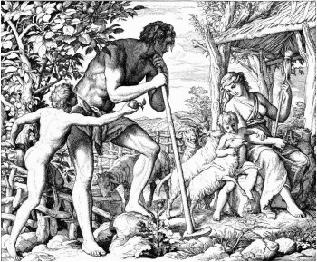 אדם וחווה עם קין והבל