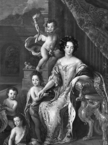 מדאם דה מונטספן עם ילדיה. ציור של שארל דה לה פוס.