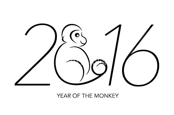 Illustration: New Year 2016 – Chinese year of the monkey