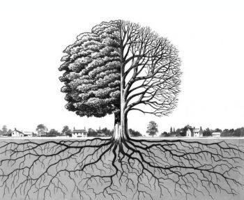 Illudtration: tree and roots