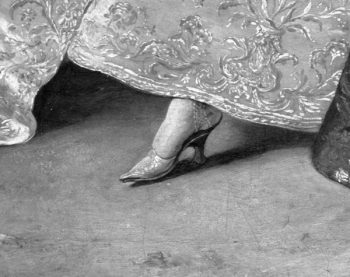 Shoe. Detail of painting above.